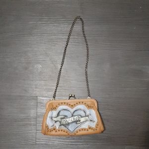 Isabella Fiore Vintage Leather Mini Shoulder Purse